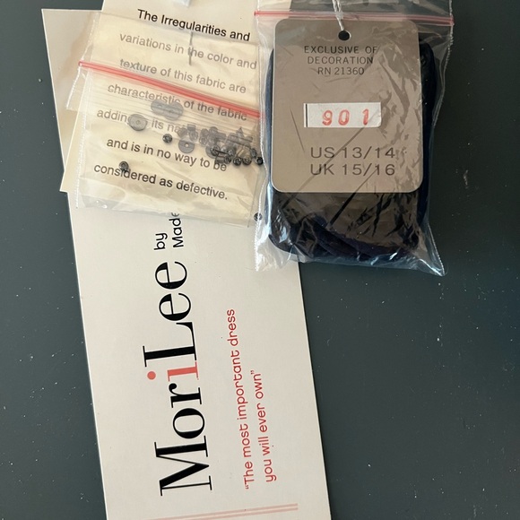 Mori Lee Navy Strapless Bridesmaid Dress - Picture 4 of 5